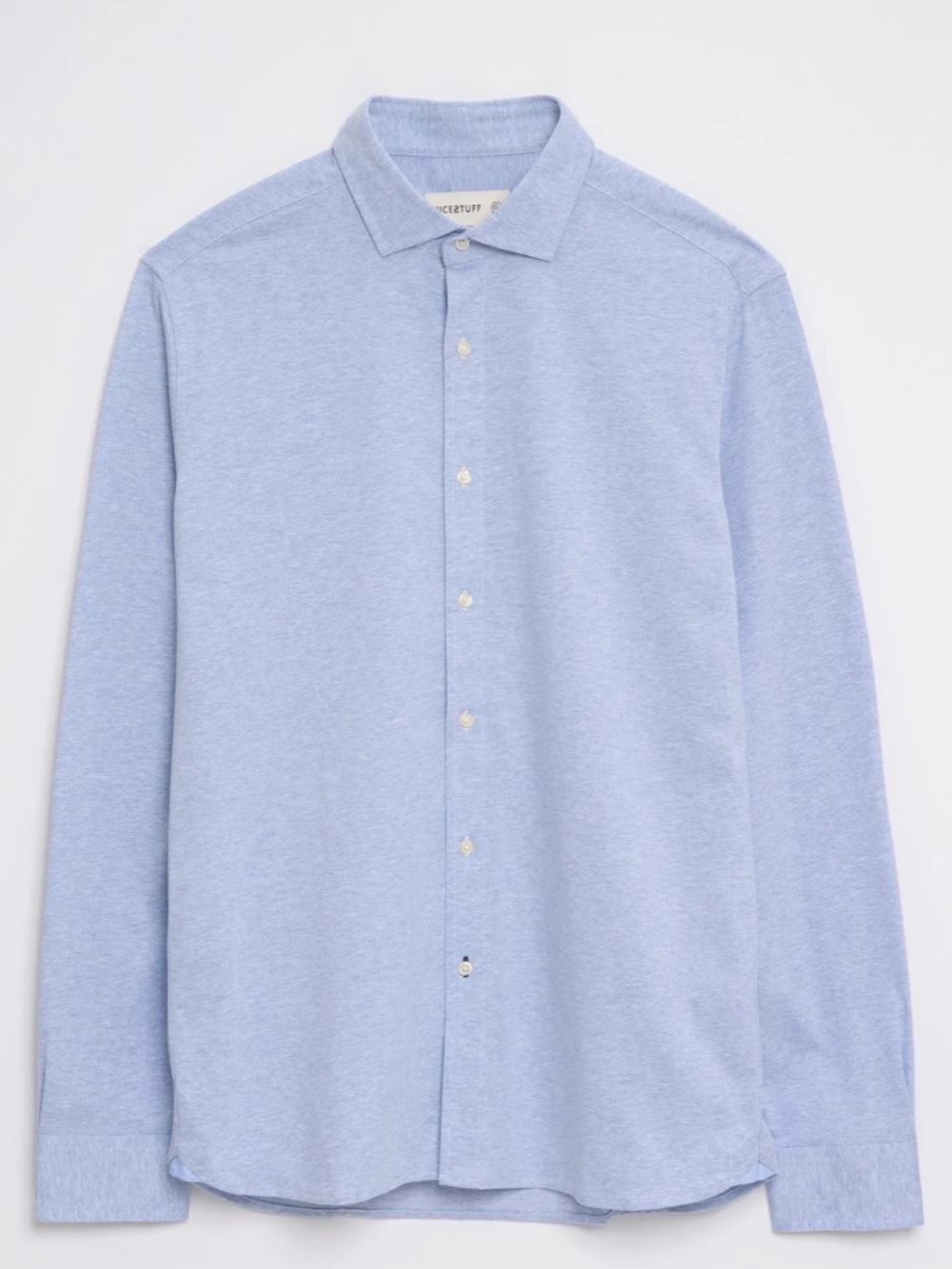 NICESTUFF Lavender Lexington Long-sleeve Knit Button-down Shirt